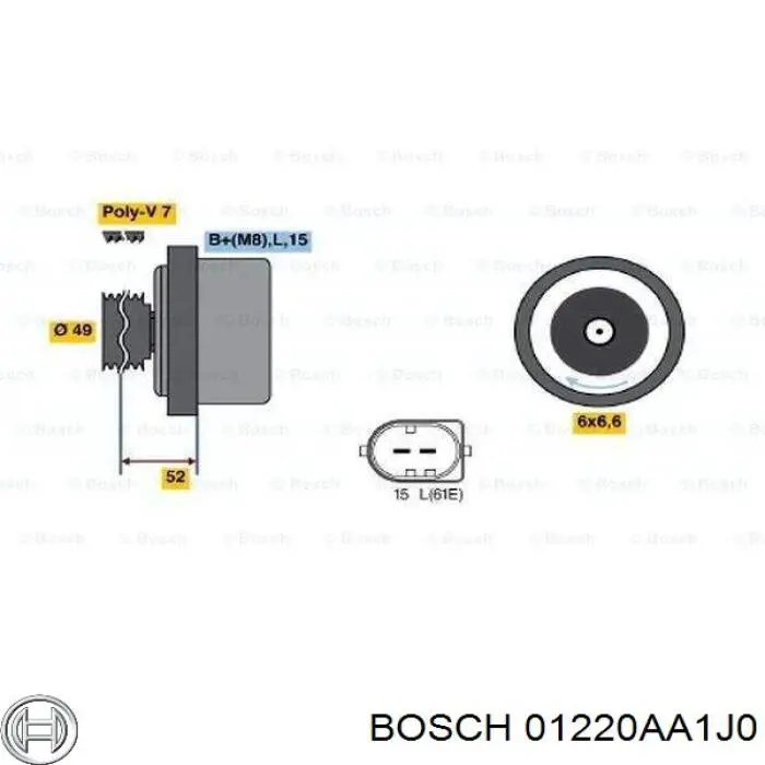 01220AA1J0 Bosch alternador