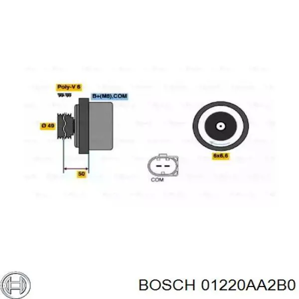 01220AA2B0 Bosch alternador