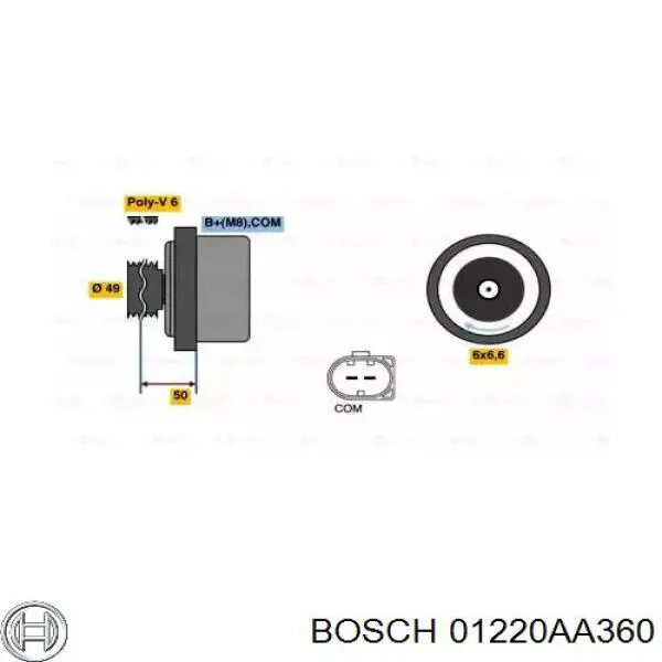 Alternador del motor BMW 01220AA090 precio, desde 339,95 EUR