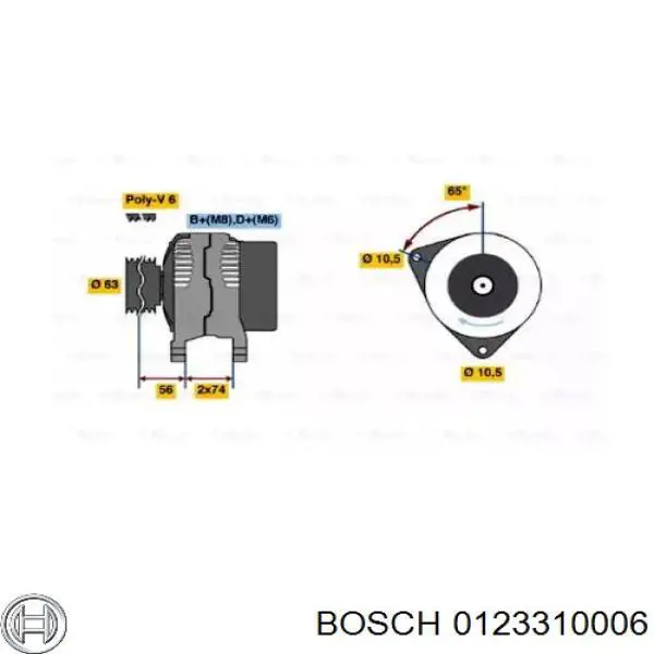 0123310006 Bosch alternador