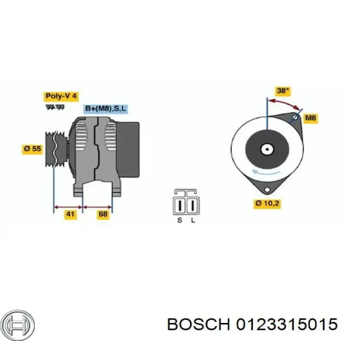 Alternador 0124325010 Mitsubishi