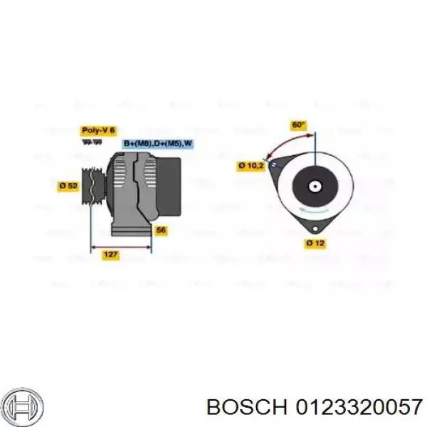 0123320057 Bosch alternador