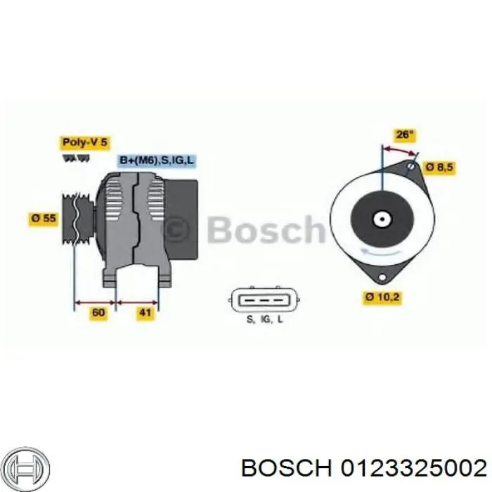 0123325002 Bosch alternador