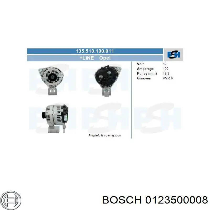 0123500008 Bosch alternador