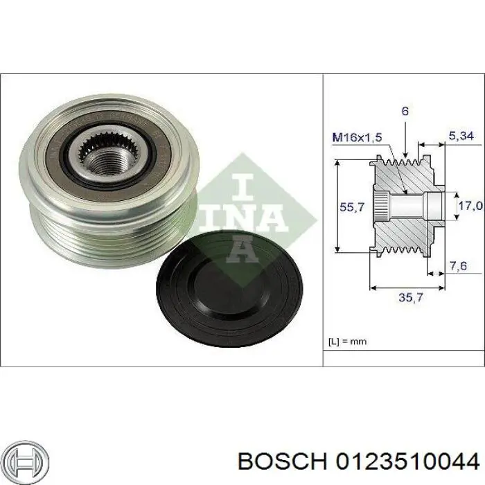 0123510044 Bosch alternador