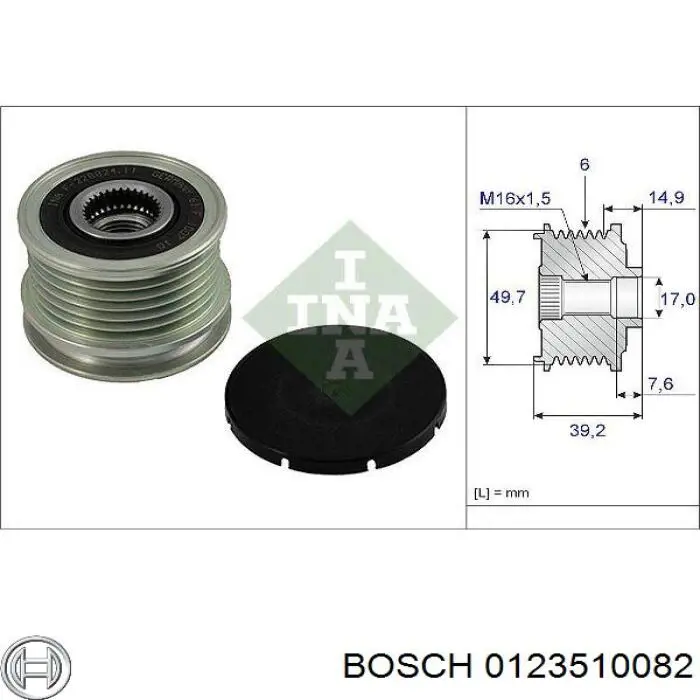 0123510082 Bosch alternador