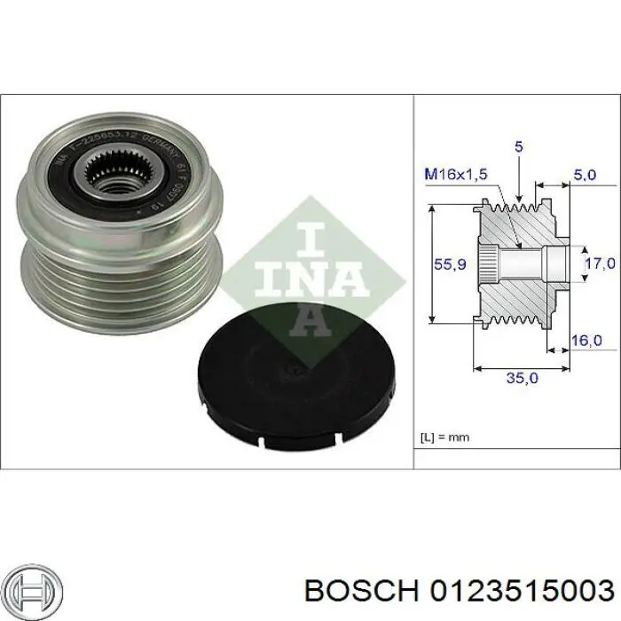 0123515003 Bosch alternador