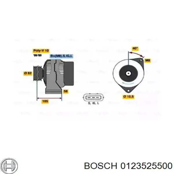 0123525500 Bosch alternador