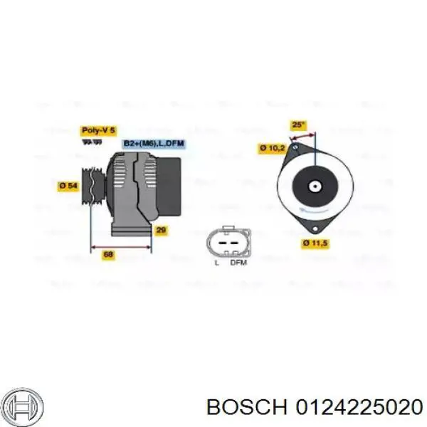 Alternador del motor Bosch 0124225020 precio, desde 119,06 EUR