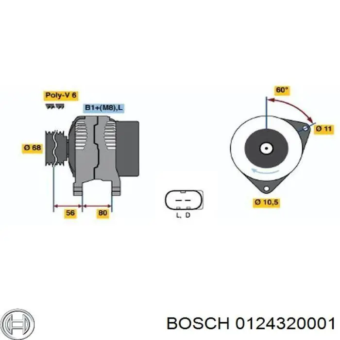 0124320001 Bosch alternador