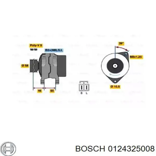 0124325008 Bosch alternador