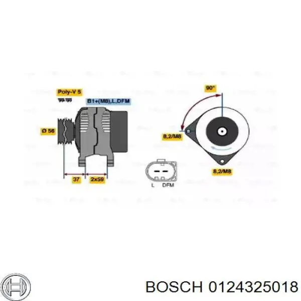 0124325018 Bosch alternador