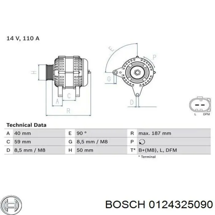Generador Bosch 0124325090