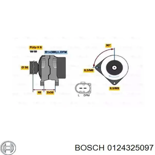0124325097 Bosch Alternador de coche