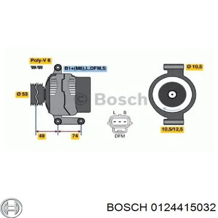 0 124 415 032 Bosch alternador