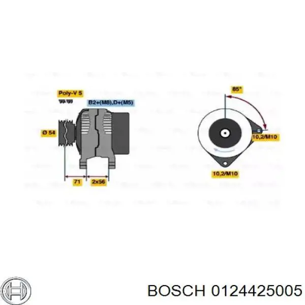 Alternador del motor Bosch 0124425005 precio, desde 212,27 EUR