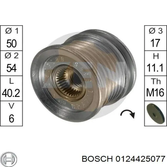 0124425077 Bosch Alternador de coche