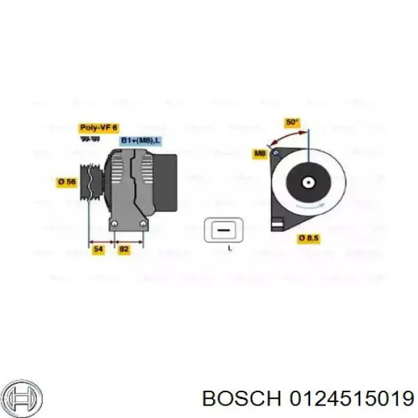 0124515019 Bosch alternador