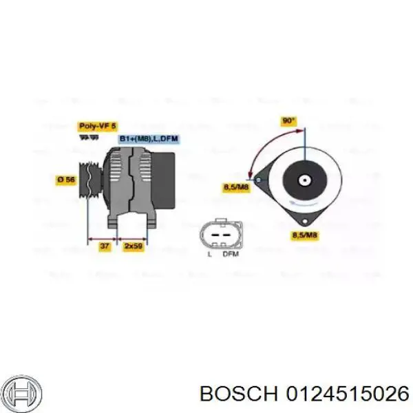 0124515026 Bosch alternador