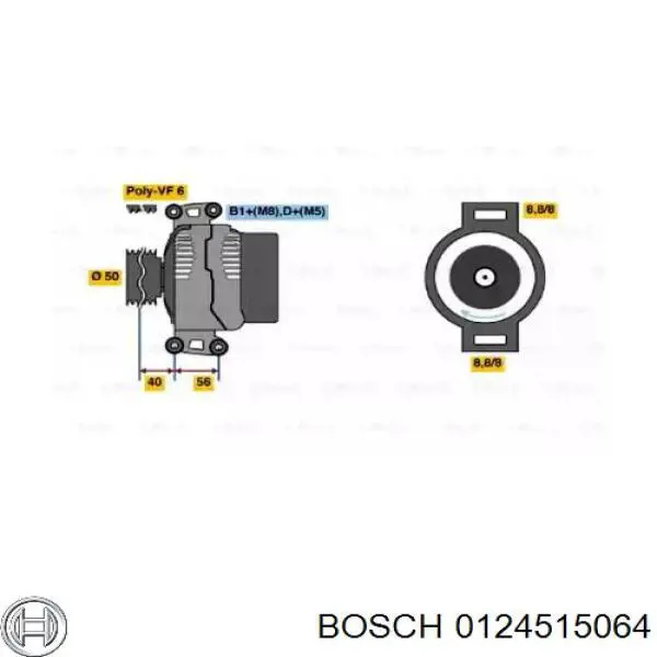 BOSCH Alternador 0 124 325 052 90A Alternadores Con Polea Múltiple : BOSCH