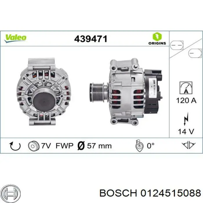 0124515088 Bosch alternador