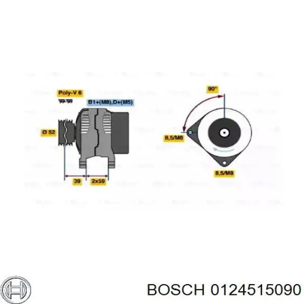 0124515090 Bosch alternador