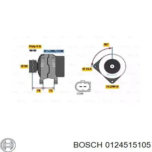 0124515105 Bosch alternador