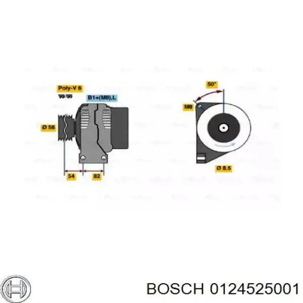 0124525001 Bosch alternador