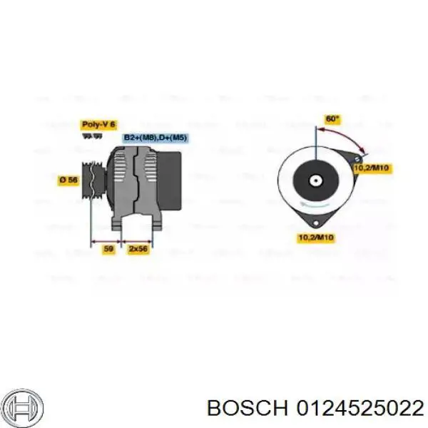 0.124.525.022 Bosch alternador