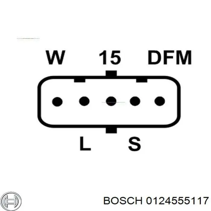 0124555117 Bosch Alternador de coche