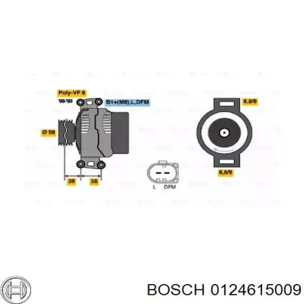 0124615009 Bosch alternador