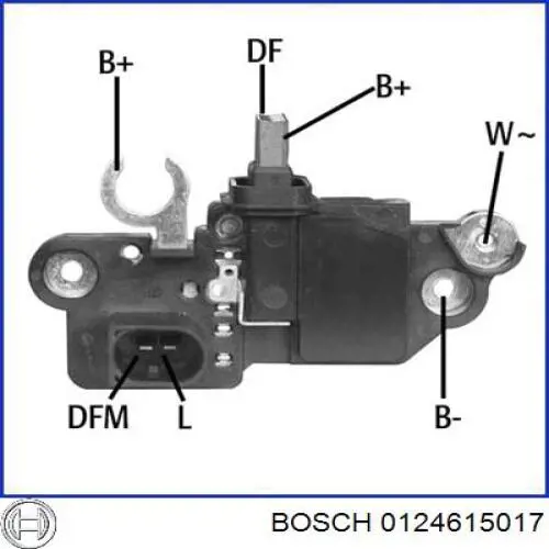 0.124.615.017 Bosch alternador