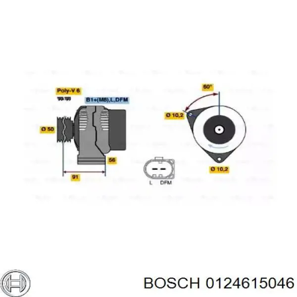 A013154830280 Mercedes Alternador de coche