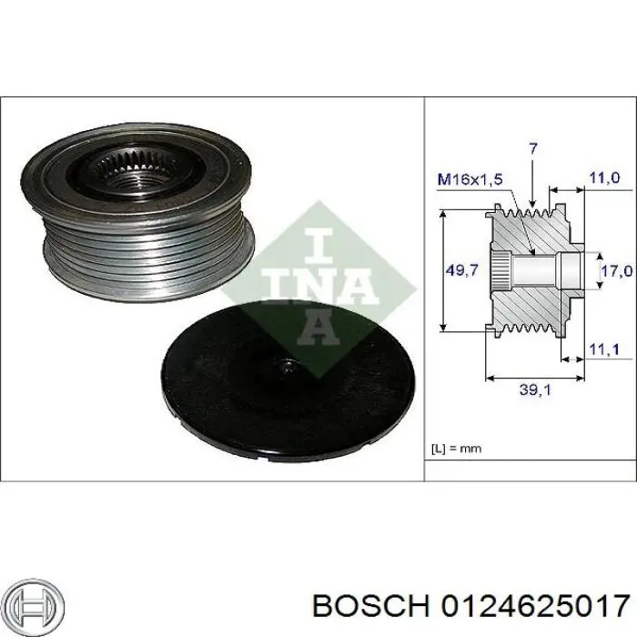 0124625017 Bosch alternador