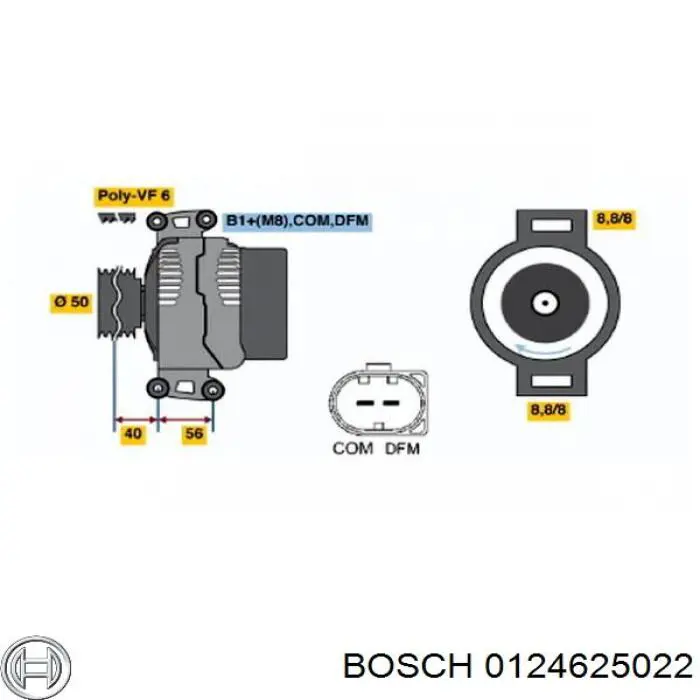 0124625022 Bosch alternador