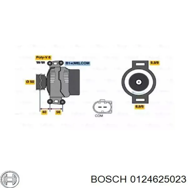 0124625023 Bosch Alternador de coche