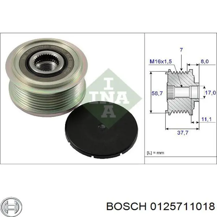 0125711018 Bosch alternador