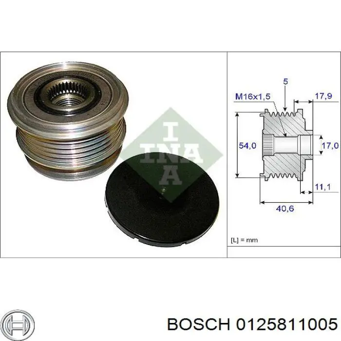 0125811005 Bosch Alternador de coche