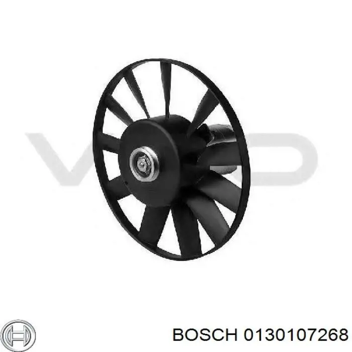 0130107268 Bosch ventilador (rodete +motor refrigeración del motor con electromotor completo)