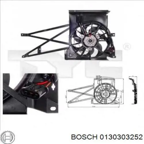 Ventilador de radiador Bosch 0130303252 precio, desde 178,93 EUR
