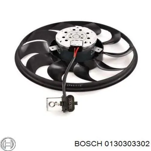 0130303302 Bosch ventilador (rodete +motor refrigeración del motor con electromotor completo)