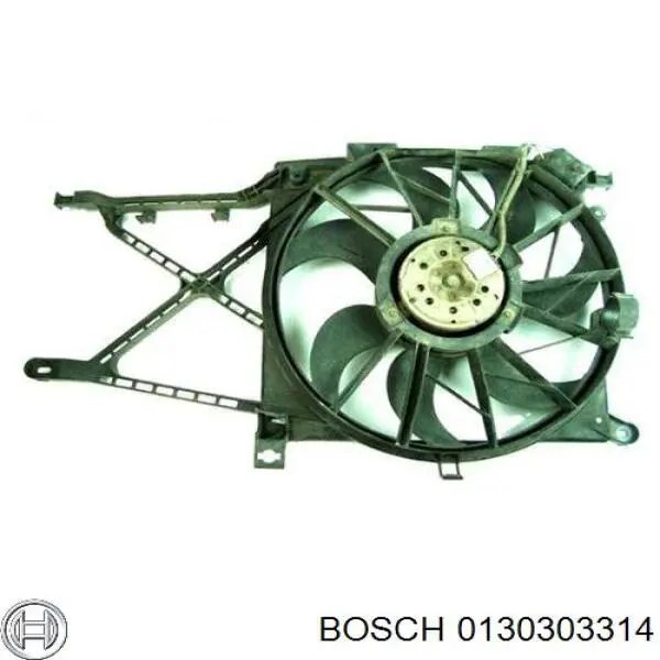 0130303314 Bosch ventilador (rodete +motor refrigeración del motor con electromotor completo)