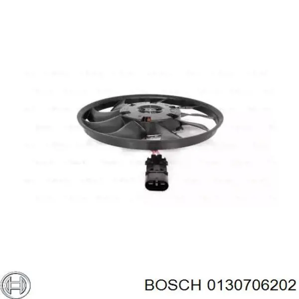 0130706202 Bosch ventilador (rodete +motor refrigeración del motor con electromotor derecho)
