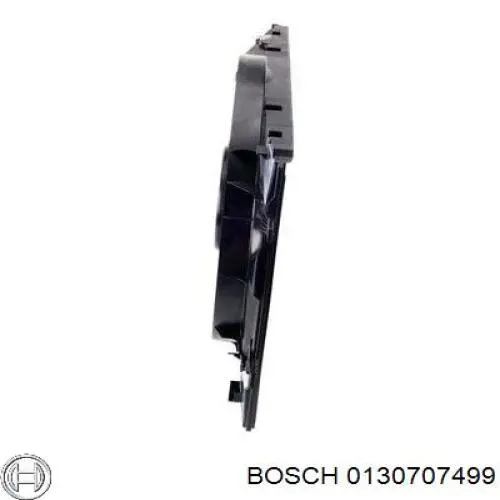 0 130 707 499 Bosch difusor de radiador, ventilador de refrigeración, condensador del aire acondicionado, completo con motor y rodete