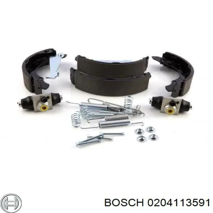 0204113591 Bosch zapatas de frenos de tambor traseras