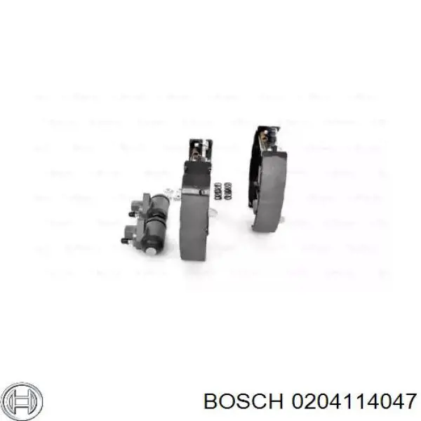 0 204 114 047 Bosch zapatas de frenos de tambor traseras