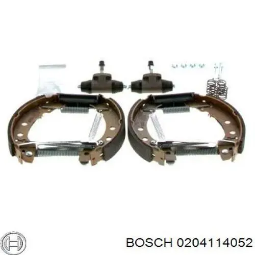 0 204 114 052 Bosch kit de frenos de tambor, con cilindros, completo