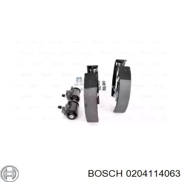 0 204 114 063 Bosch zapatas de frenos de tambor traseras