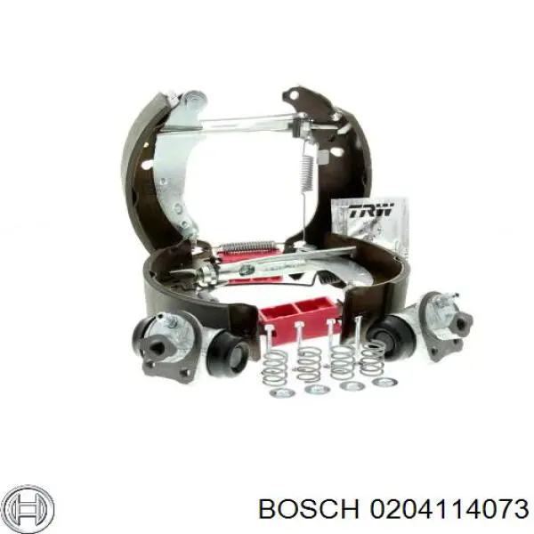 Kit de frenos de tambor, con cilindros, completo 0204114073 Bosch