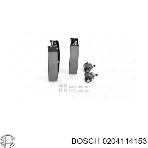 Kit de frenos de tambor, con cilindros, completo 0204114153 Bosch